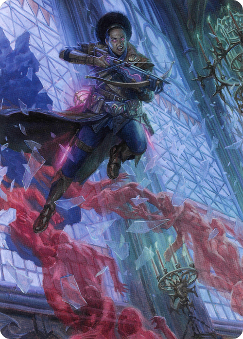 Kaya, Geist Hunter // Kaya, Geist Hunter (AVOW-003) - Crimson Vow Art Series (Borderless) Foil