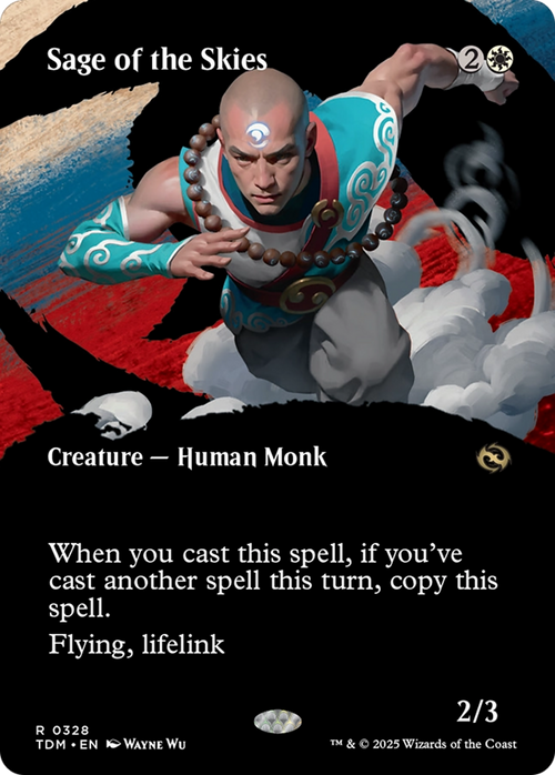 Sage of the Skies (Borderless) (TDM-328) - Tarkir: Dragonstorm: (Showcase) Foil