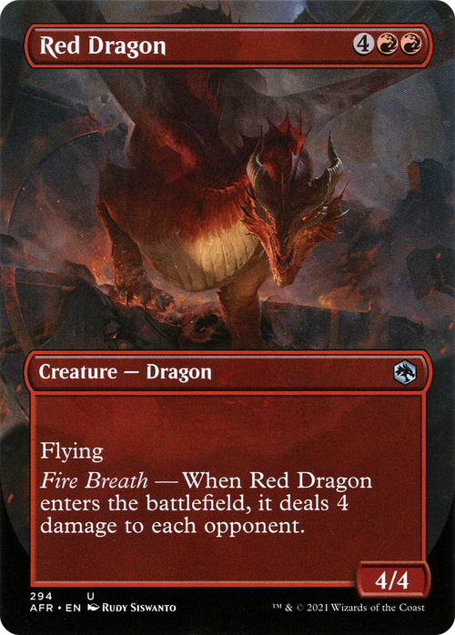 Red Dragon (Borderless) (AFR-294) - Adventures in the Forgotten Realms (Borderless) Foil