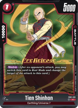Tien Shinhan - FB01-018 (FB01-018) - Awakened Pulse PreRelease Cards