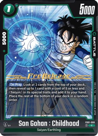 Son Gohan : Childhood - FB01-088 (FB01-088) - Awakened Pulse PreRelease Cards