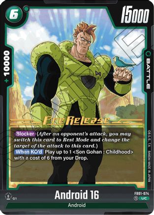 Android 16 - FB01-074 (FB01-074) - Awakened Pulse PreRelease Cards