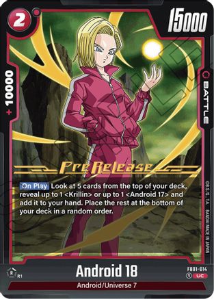 Android 18 - FB01-014 (FB01-014) - Awakened Pulse PreRelease Cards