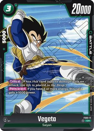 Vegeta - FS03-11 (Bonus Pack Alternate Art) (FS03-11) - Starter Deck 3 Broly Holofoil