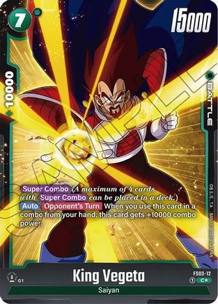 King Vegeta (Bonus Pack Alternate Art) (FS03-12) - Starter Deck 3 Broly Holofoil