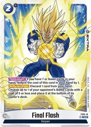 Final Flash (Bonus Pack Alternate Art) (FS02-16) - Starter Deck 2 Vegeta Holofoil