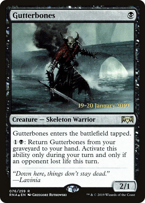 Gutterbones (PRE-76S) - Ravnica Allegiance Promos Foil