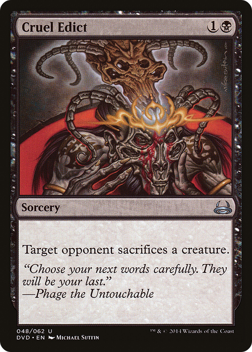 Cruel Edict (DD3-048) - Duel Decks Anthology: Divine vs. Demonic