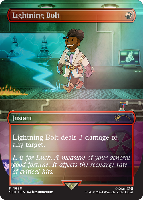 Lightning Bolt (1638) (Rainbow Foil) (SLD-1638) - Secret Lair Drop (Borderless) Foil