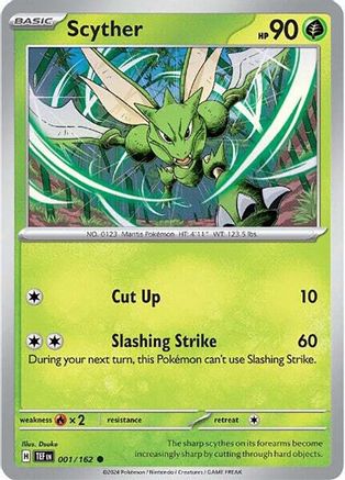 Scyther 001  - Reverse Holofoil SV05 Temporal Forces - Common