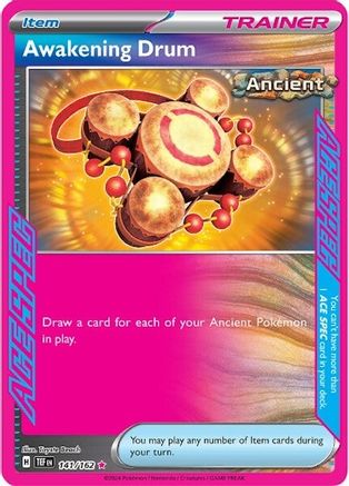 Awakening Drum 141  - Holofoil SV05 Temporal Forces - ACE SPEC Rare