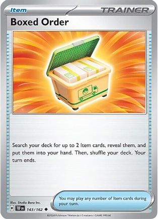 Boxed Order 143  - Reverse Holofoil SV05 Temporal Forces - Uncommon