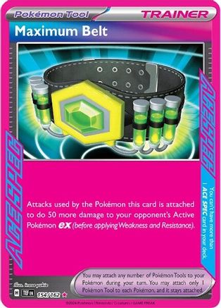 Maximum Belt 154  - Holofoil SV05 Temporal Forces - ACE SPEC Rare