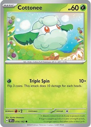 Cottonee 014  - Reverse Holofoil SV05 Temporal Forces - Common