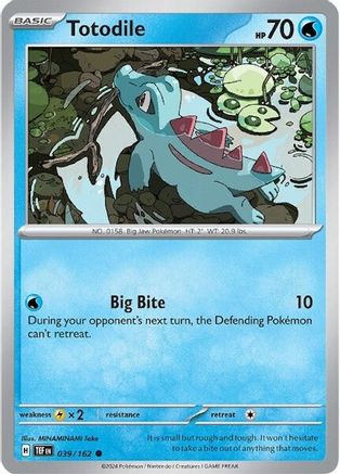 Totodile 039  - Reverse Holofoil SV05 Temporal Forces - Common