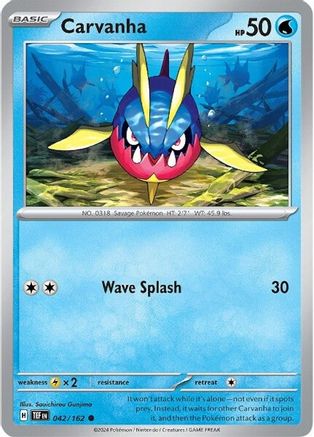 Carvanha 042  - Reverse Holofoil SV05 Temporal Forces - Common
