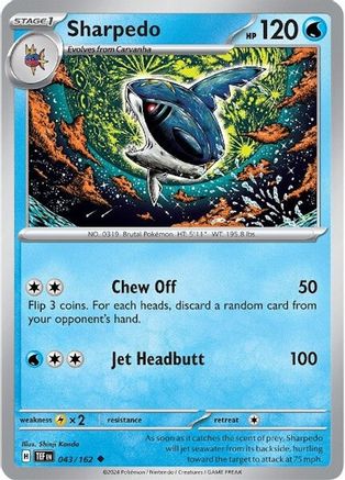 Sharpedo 043  SV05 Temporal Forces - Uncommon