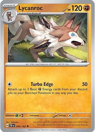 Lycanroc 090  - Reverse Holofoil SV05 Temporal Forces - Uncommon