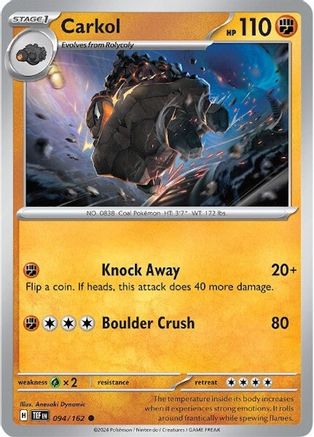Carkol 094  - Reverse Holofoil SV05 Temporal Forces - Common