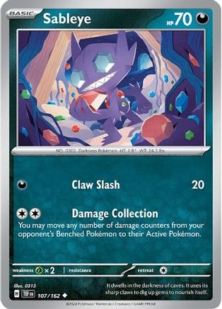 Sableye 107  SV05 Temporal Forces - Uncommon