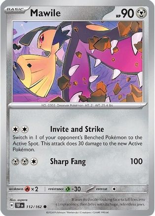 Mawile 112  - Reverse Holofoil SV05 Temporal Forces - Common