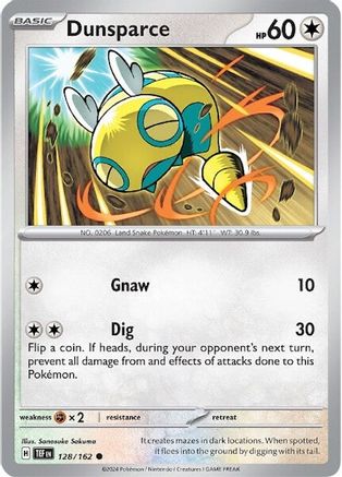 Dunsparce 128  - Reverse Holofoil SV05 Temporal Forces - Common