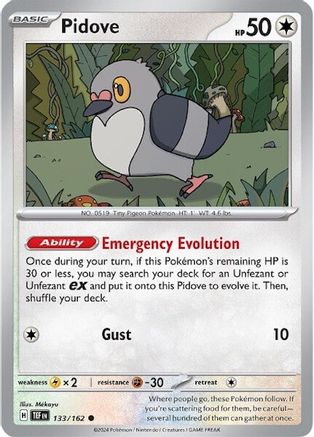 Pidove 133  - Reverse Holofoil SV05 Temporal Forces - Common
