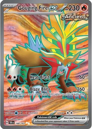 Gouging Fire ex 188/162  - Holofoil SV05 Temporal Forces - Ultra Rare