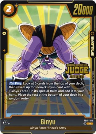 Ginyu - FB01-108 (Judge Pack (Store Judge) 01) (FB01-108) - Tournament and Championship Promos Holofoil