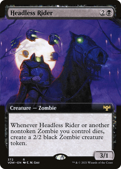 Headless Rider (Extended Art) (VOW-372) - Innistrad: Crimson Vow: (Extended Art)