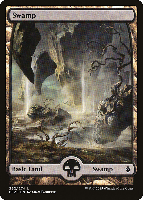Swamp (262) - Full Art (BFZ-262) - Battle for Zendikar Foil
