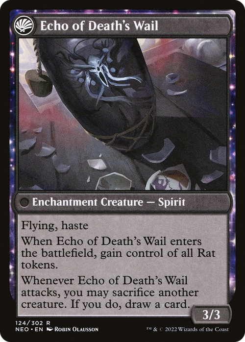 Tribute to Horobi (NEO-124) - Kamigawa: Neon Dynasty: (fandfc, enchantment) Foil