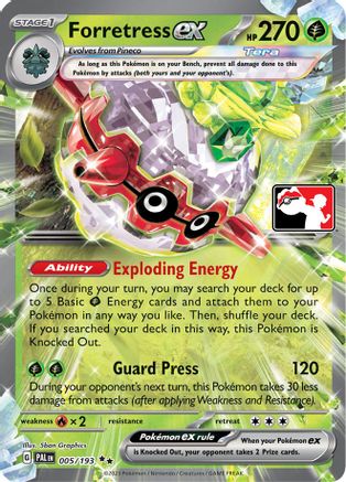 Forretress ex 005  - Holofoil Prize Pack Series Cards - Double Rare