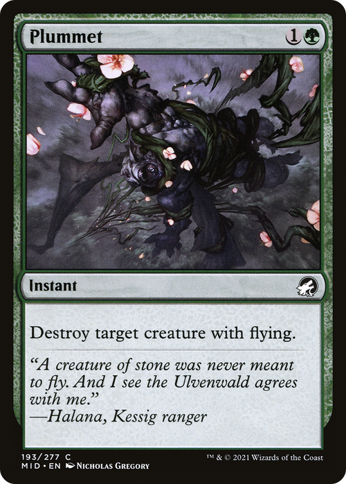 Plummet (MID-193) - Innistrad: Midnight Hunt Foil