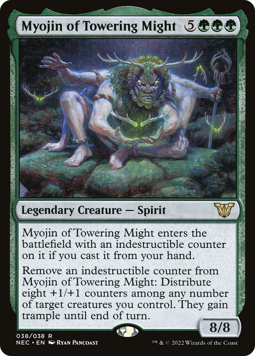 Myojin of Towering Might (NEC-038) - Neon Dynasty Commander