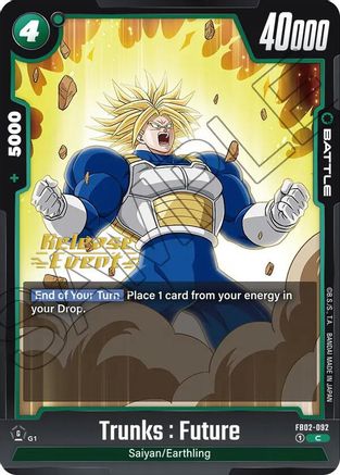 Trunks : Future - FB02-092 (FB02-092) - Blazing Aura Release Event Cards