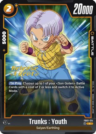 Trunks : Youth (FB02-124) - Blazing Aura Release Event Cards