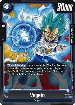 Vegeta - FB02-059 (FB02-059) - Blazing Aura Release Event Cards