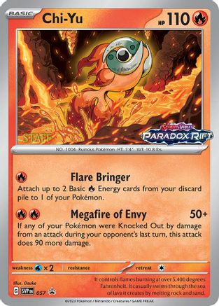 Chi (Prerelease) [Staff] 057  - Holofoil SV Scarlet & Violet Promo Cards - Promo