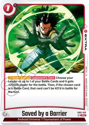 Saved by a Barrier - FB02-033 (Championship Pack 01) (FB02-033) - Tournament and Championship Promos Holofoil