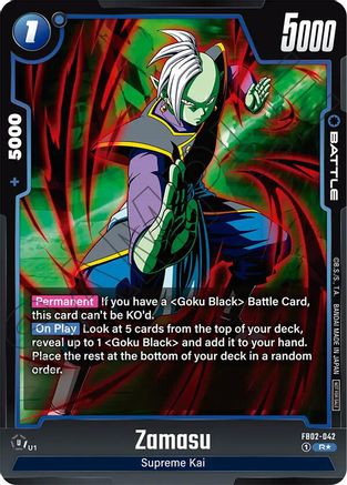 Zamasu - FB02-042 (Championship Pack 01) (FB02-042) - Tournament and Championship Promos Holofoil