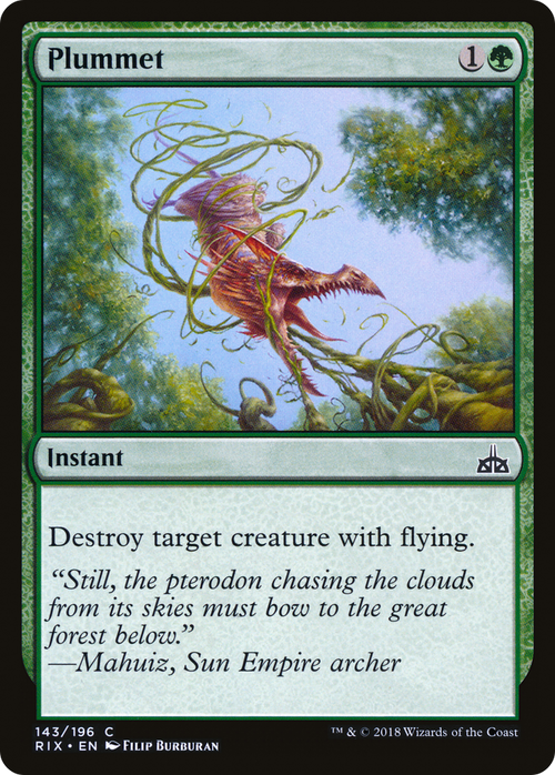 Plummet (RIX-143) - Rivals of Ixalan