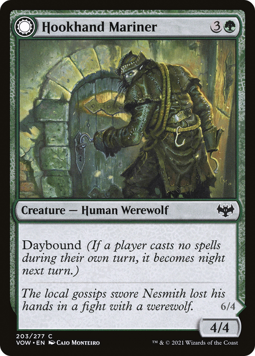 Hookhand Mariner (VOW-203) - Innistrad: Crimson Vow: (Double Faced Transform) Foil
