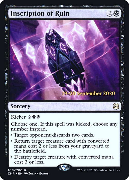Inscription of Ruin (PRE-108S) - Zendikar Rising Promos Foil