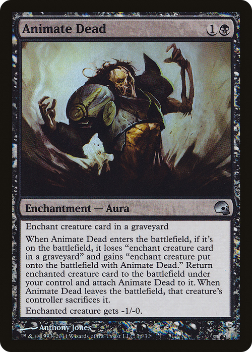 Animate Dead (GRV-016) - Premium Deck Series: Graveborn Foil