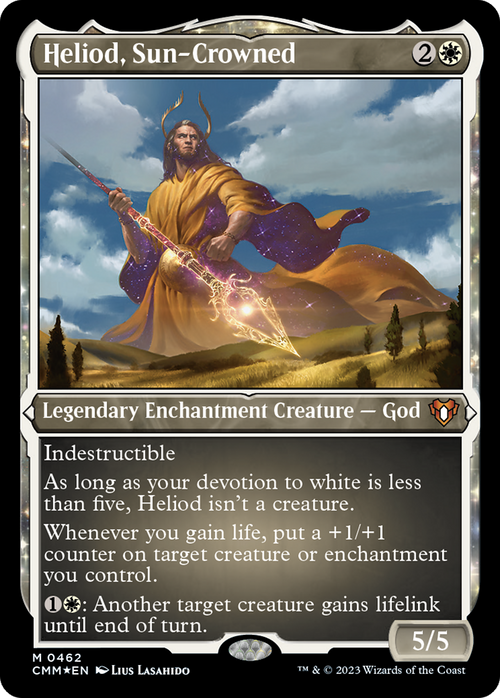 Heliod, Sun-Crowned (Foil Etched) (CMM-462) - Commander Masters: (enchantment) Foil