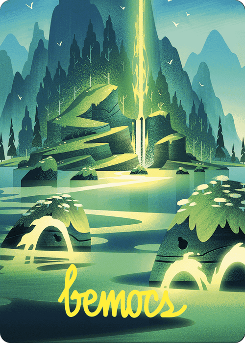 Leyline of Abundance // Leyline of Abundance (AWOE-073) - Wilds of Eldraine Art Series (Borderless) Foil