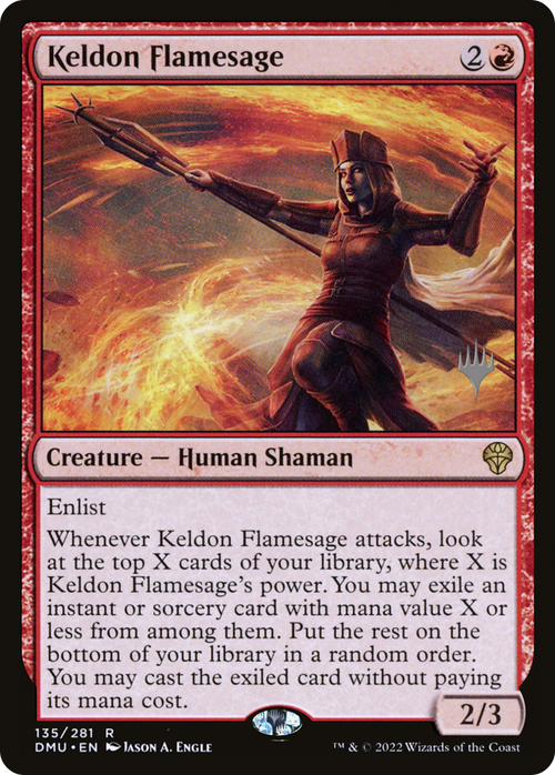 Keldon Flamesage (PPDMU-135) - Dominaria United Promos