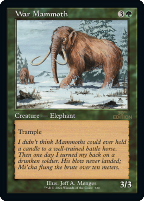 War Mammoth (Retro Frame) (30A-520) - 30th Anniversary Edition