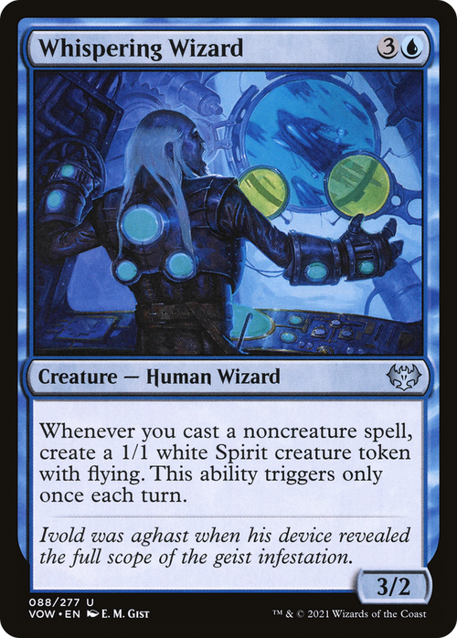 Whispering Wizard (VOW-088) - Innistrad: Crimson Vow Foil